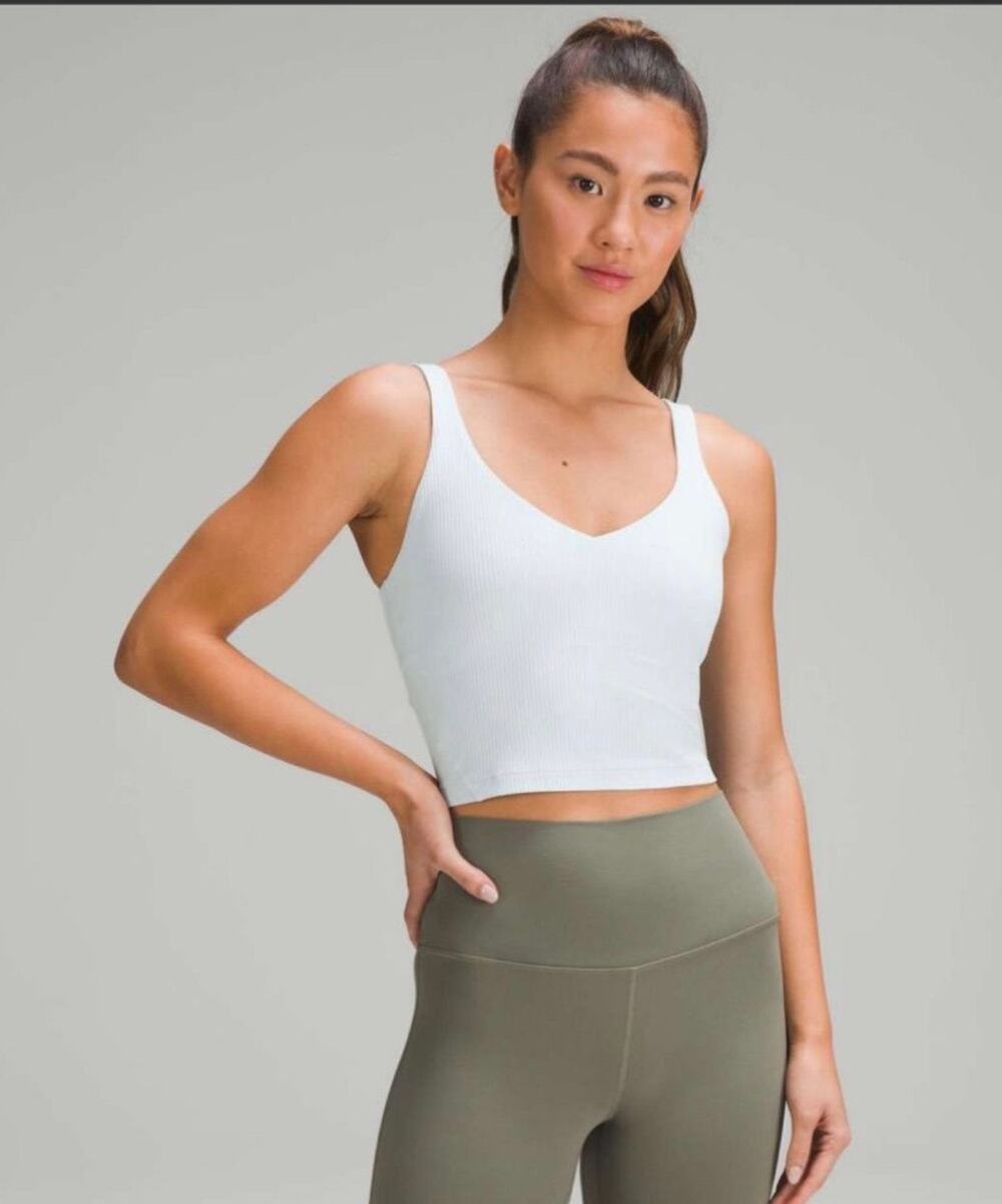 Lululemon Size 14 Power Pivot Tank Top Ribbed Ice Blue - NWOT